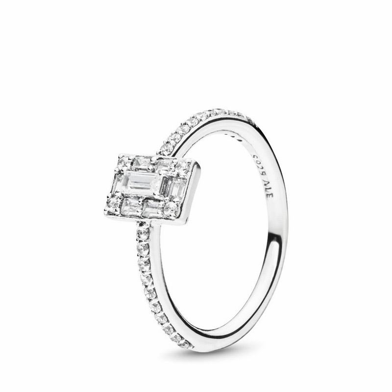 Pandora Luminous Ice Statement Ring - Sterling Silver/Cubic Zirconia - Canada | IR5391UV